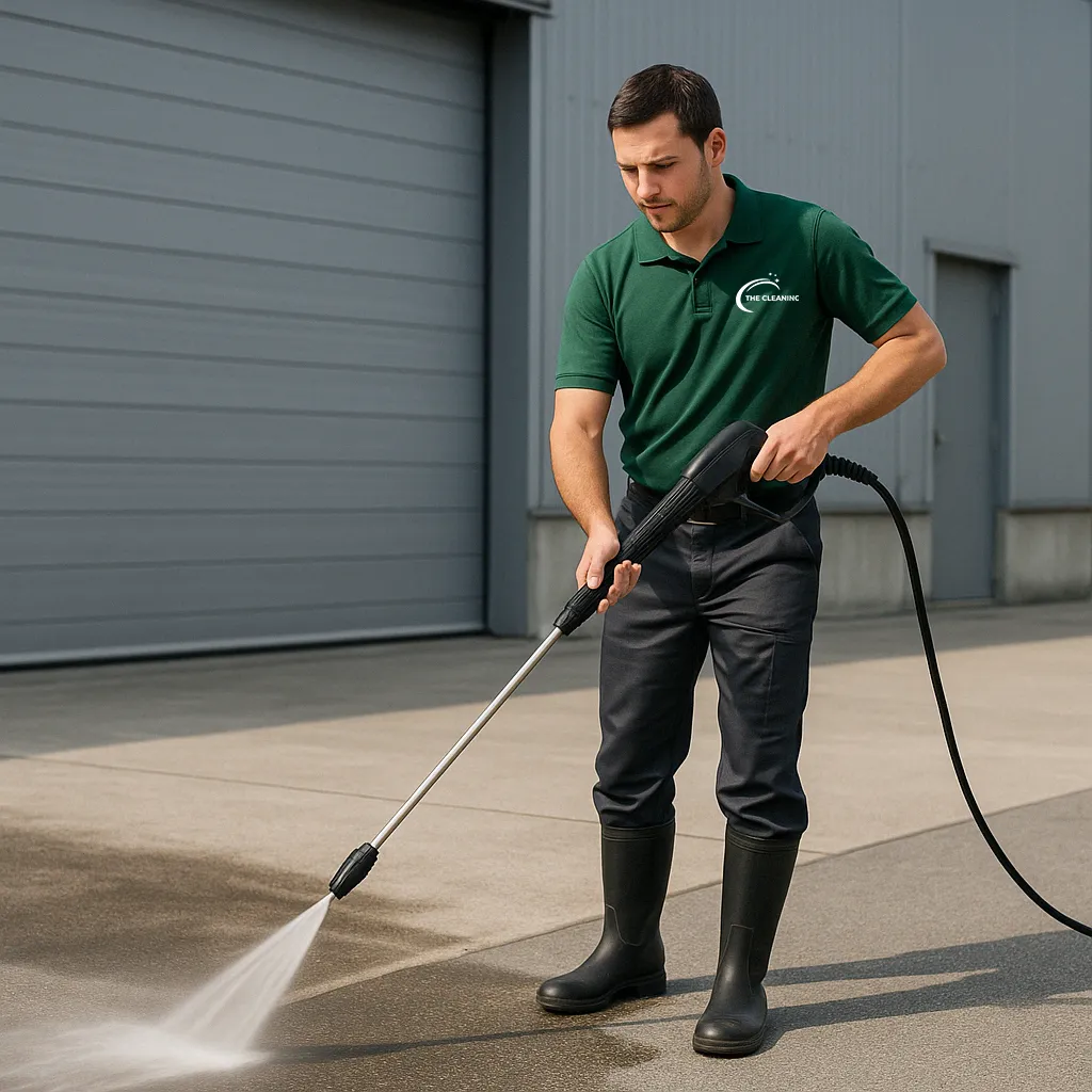 Hogedrukreiniging van buitenvloer door The Cleaning